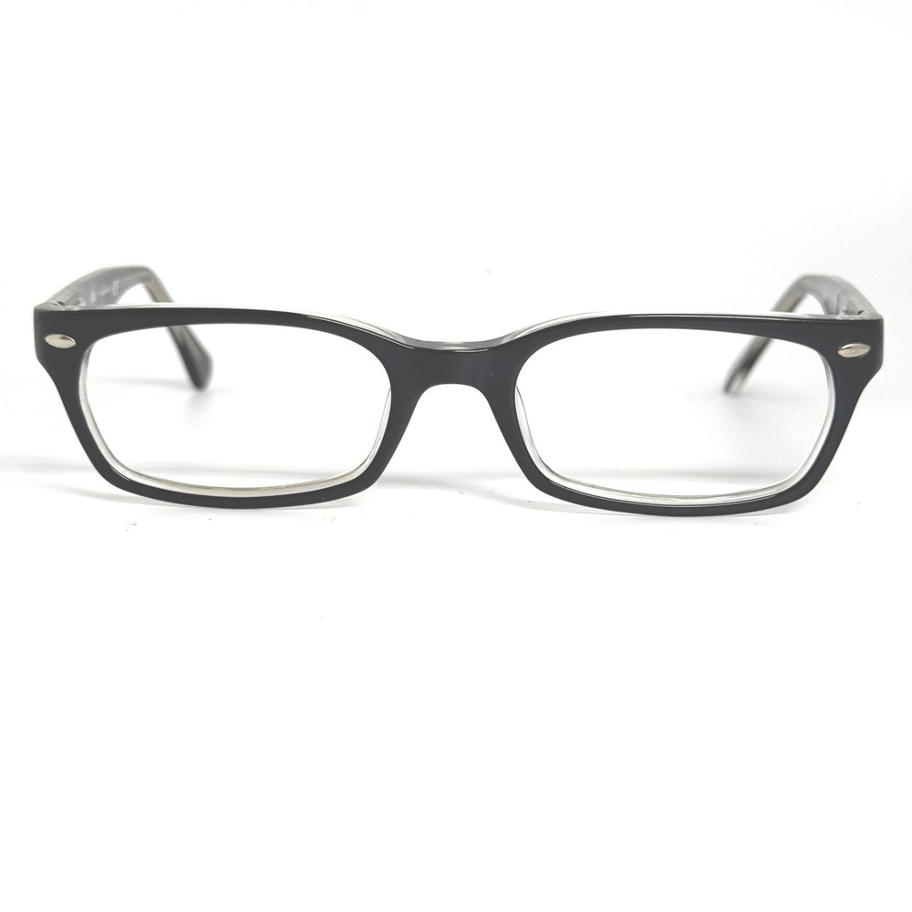 Ray-Ban RB 5150 2034 Black Clear Rectangular Eyeglass Frames 52-19-135